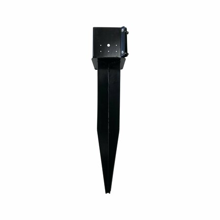 NUVO IRON Multi-Purpose  6 in.x6 in. Yard and Lawn Spike for In-Ground Post Support NYS326B